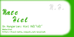 mate hiel business card